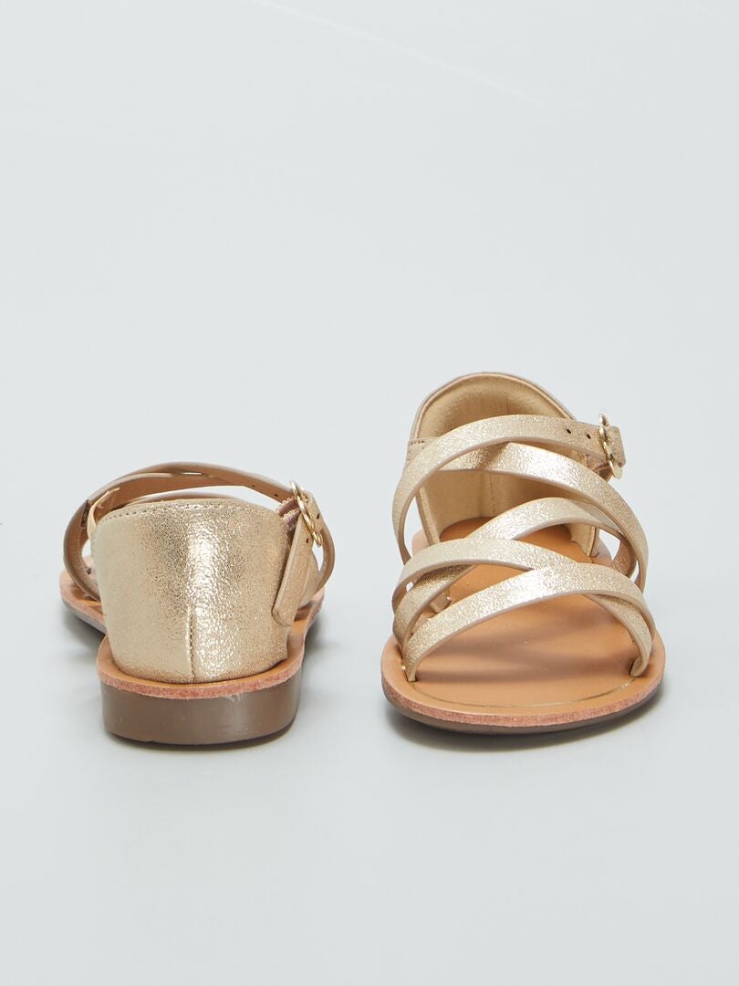 Sandalen met bandjes - GEEL