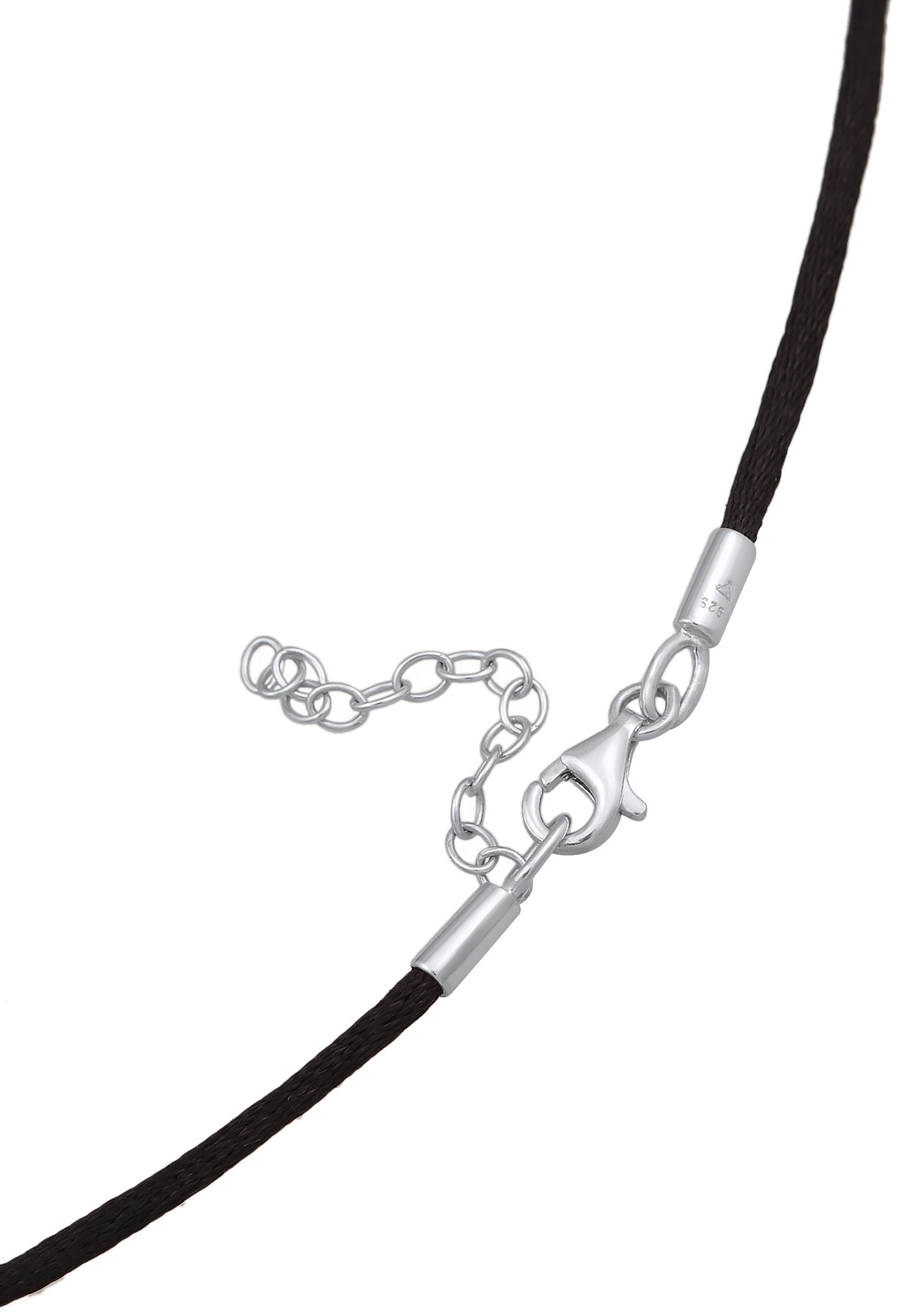 Elli PREMIUM Femmes Choker goutte pendentif en satin avec labradorite en argent sterling 925
