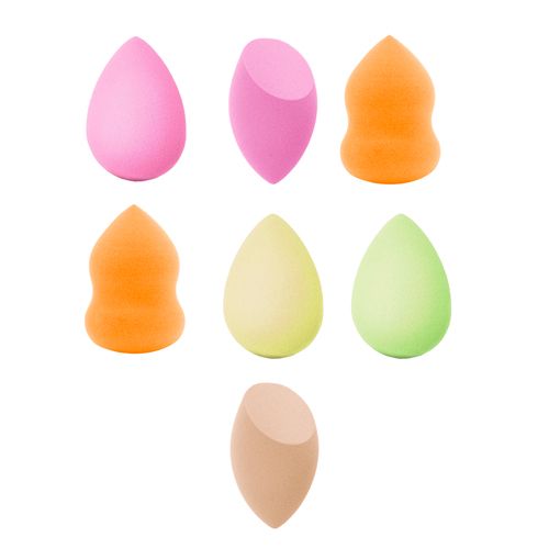 Set od 7 mini višebojnih spužvica za šminkanje Spužvice za šminkanje