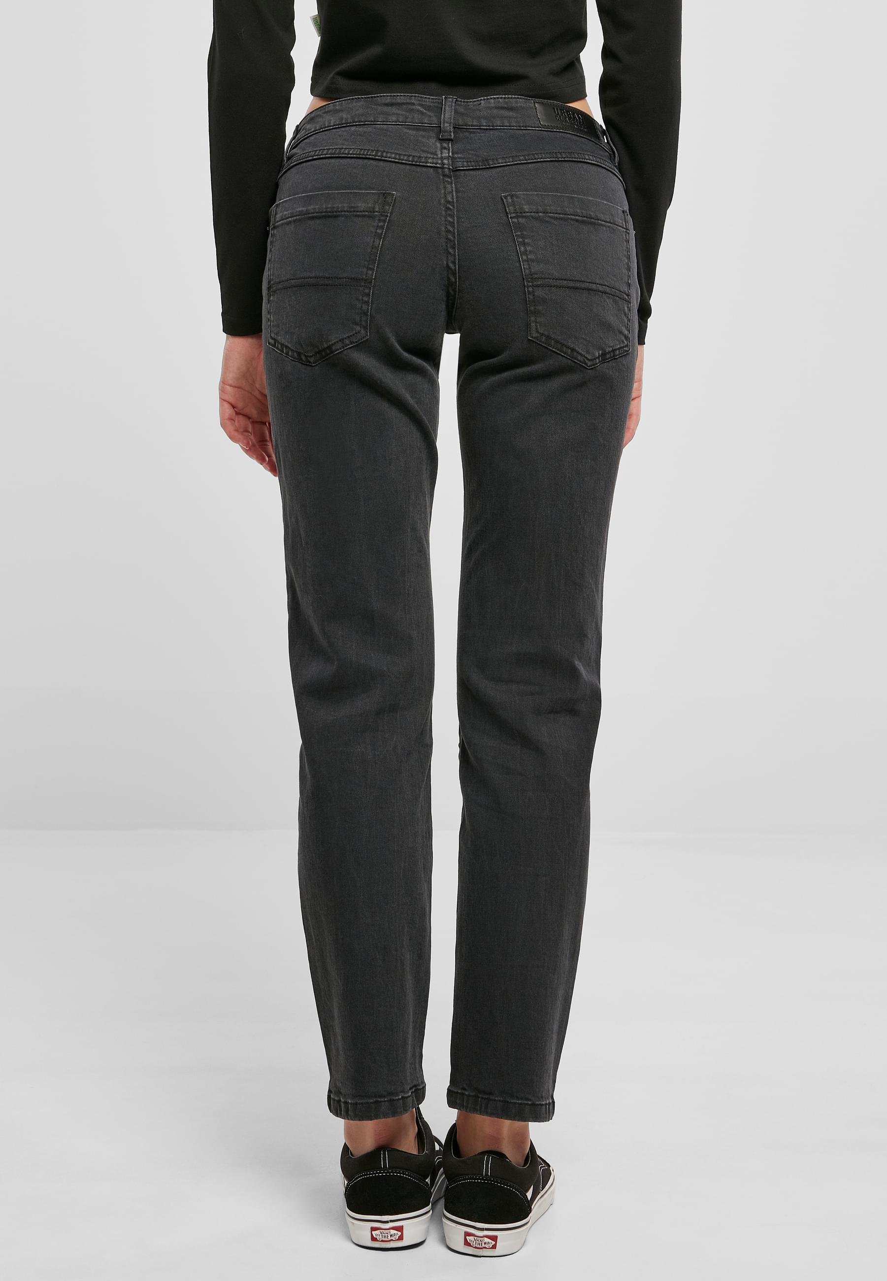 Urban Classics traperice ravnog kroja - crne isprane