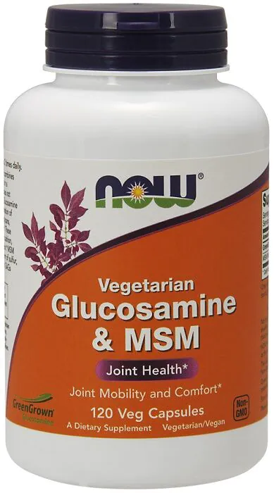 Now Foods Glucosamine & MSM Vegetarian, Preparat na wzmocnienie stawów, Kapsułki