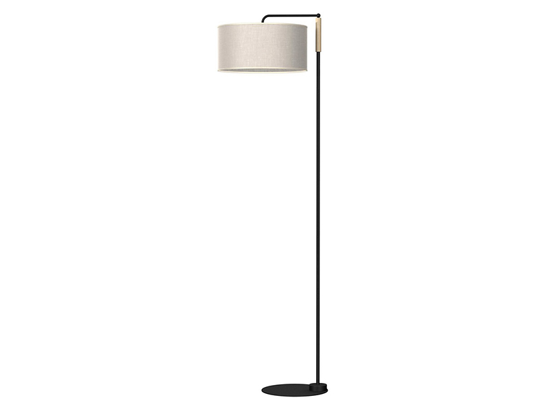 Lampa podłogowa Atlanta tkaninowa beżowa