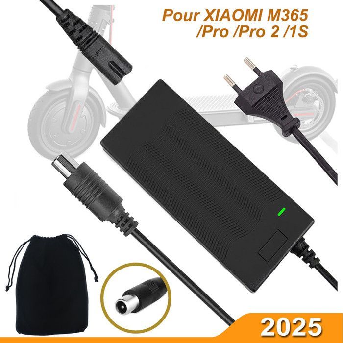Xiaomi M365/Essential/1S/Pro/Pro2 Electric Scooter Charger, 42V 2A Fast Charger, Adapter for Xiaomi, Ninebot, and Segway