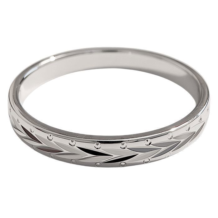 Dames trouwring van 3 mm, gerhodineerd 925 sterling zilver.