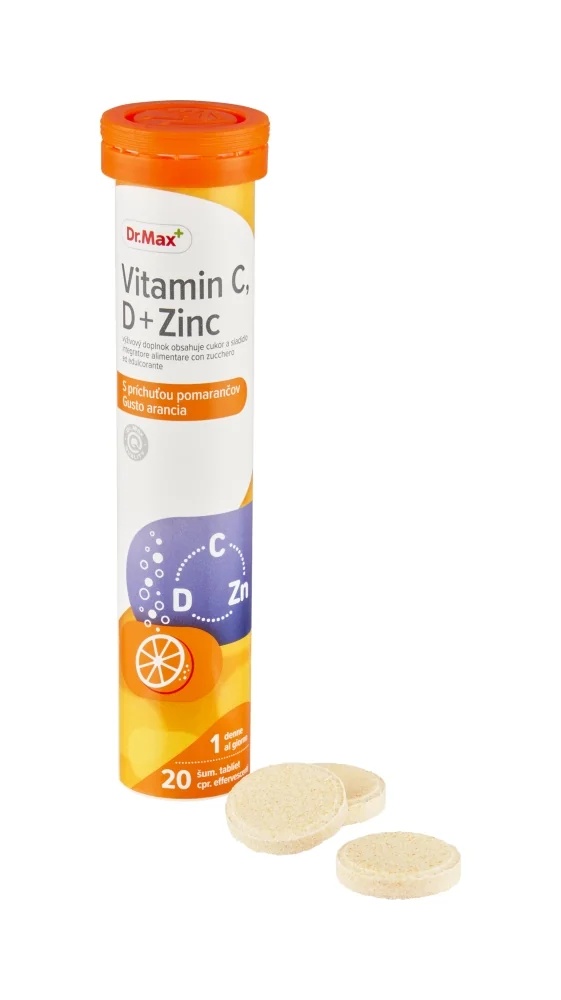 DR. MAX Dr. Max Vitamine C, D+Zn 20 tabletten Effectief immuunsysteem
