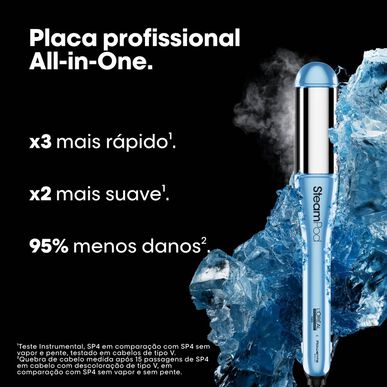 Plancha alisadora de vapor profesional L'Oréal Professionnel SteamPod 4 Edición Limitada Glacial Utopia 1 unidad 1 unidad