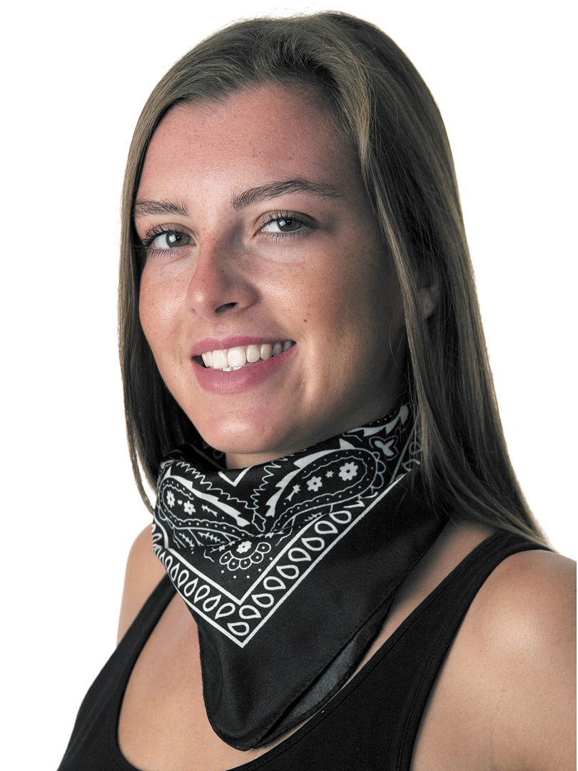 Bandana de algodão estampada - preta