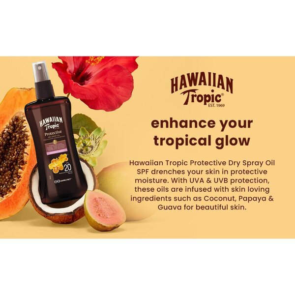Hawaiian Tropic Glowing Protection SPF20 suhi sprej ulje<br>200ml