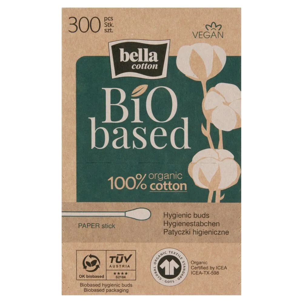 Bella Cotton BIOBased patyczki papierowe 300 szt.