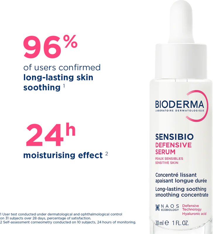 Sérum antienvelhecimento Bioderma Sensibio Defensive para pele sensível.