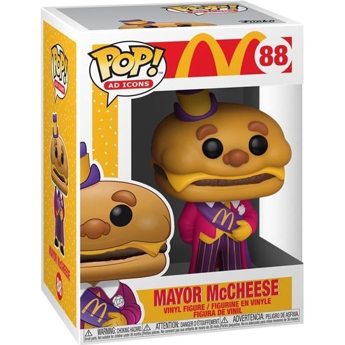 Figurine de collection - McDonald's - Mayor McCheese - Funko Pop! n°88 - Mixte - 3 ans et plus