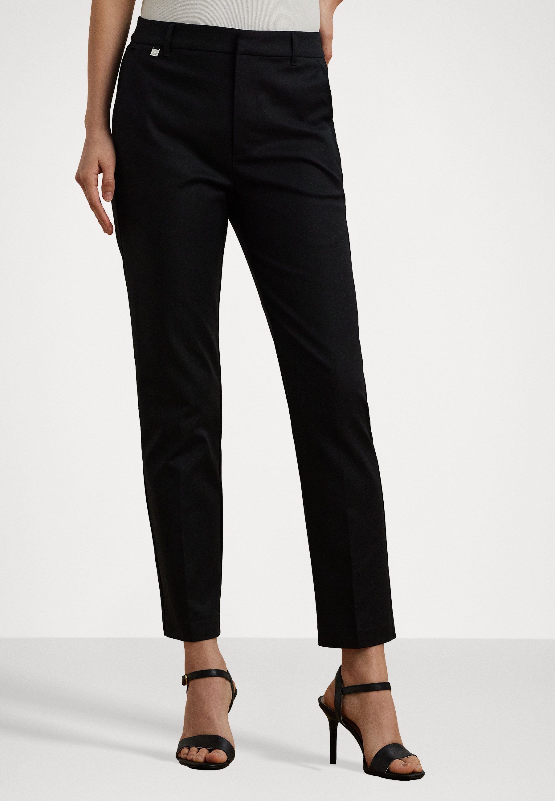 Lauren Ralph Lauren DUBBELZIJDIGE STRETCH KATOENEN BROEK - Broek - zwart