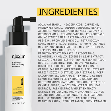 Nioxin Professionals hårfortykkende behandling for hodebunnen 1 Lett fortynnende, naturlig hårfortykkende serum 1 100 ml 100 ml