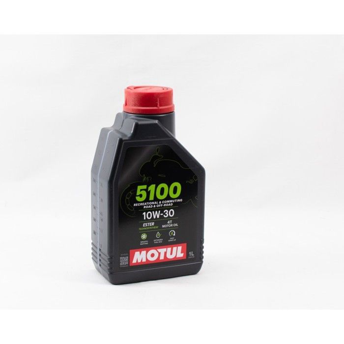 Bidon de 1L d'huile Motul 10W-30 5100 technosynthèse pour moto scooter