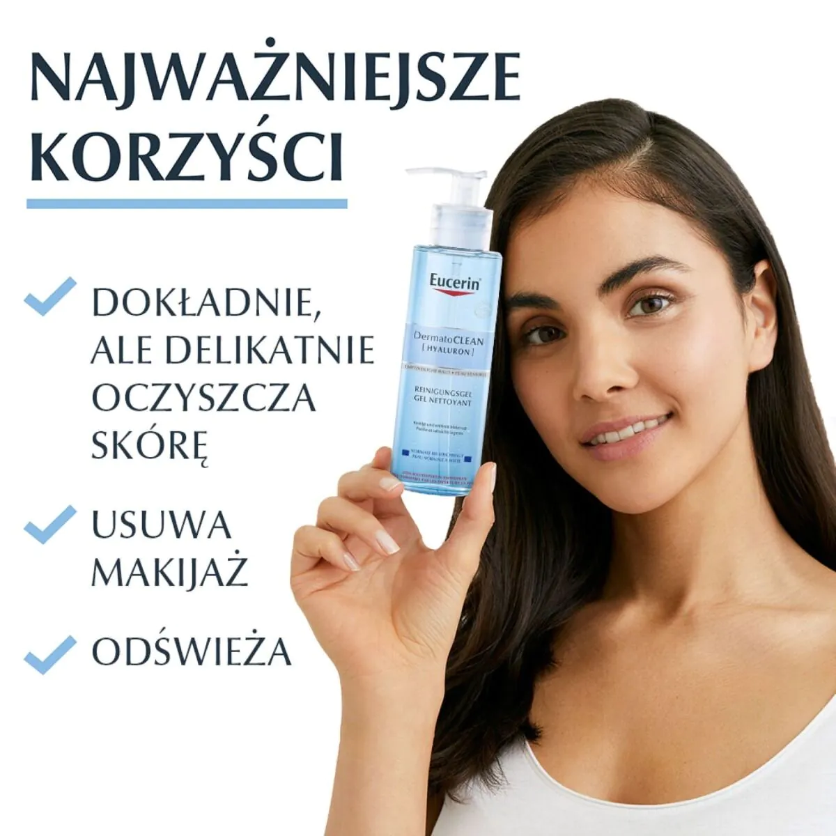 Eucerin Dermatoclean Hyaluron Żel oczyszczający do twarzy