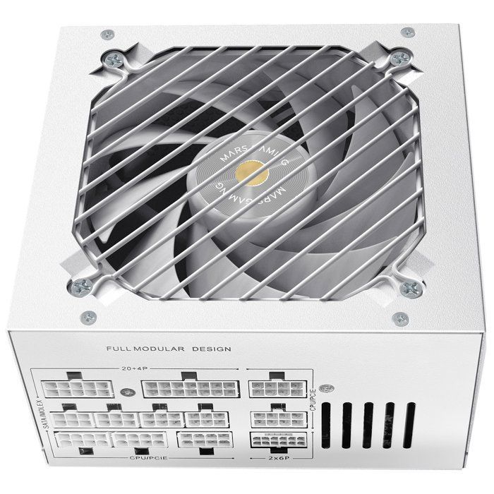 Bloc alimentation PC Mars Gaming MPB750PSI 750W ATX 3.1 PCIe 5.1 80 Plus Gold Blanc