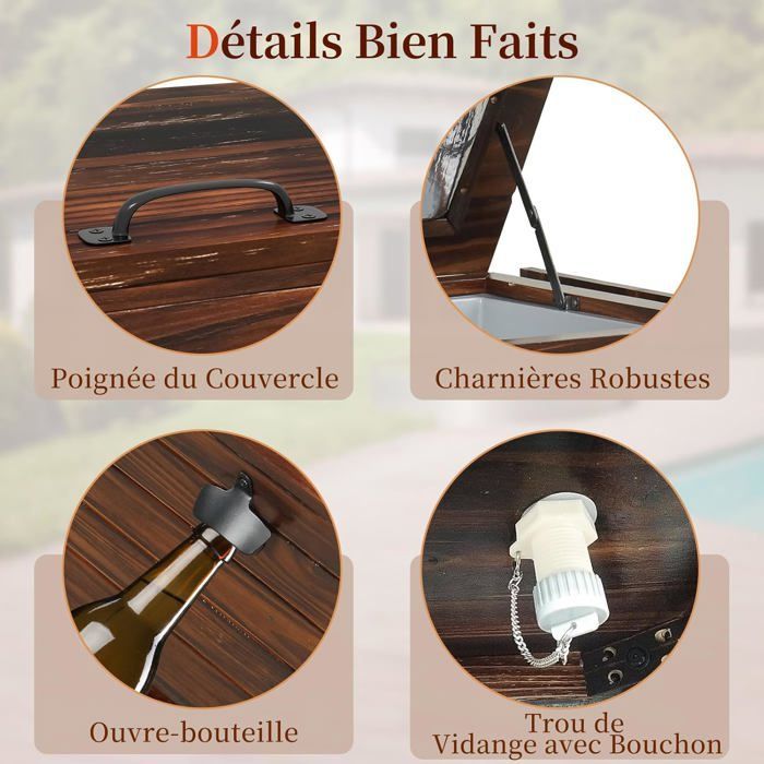 Cubitera GIANTEX con ruedas, gran capacidad 50 L, con 2 bandejas extensibles, 127 x 42,5 x 74 cm