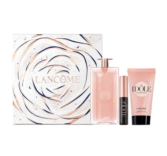 Lancôme Idôle woda perfumowana spray 50 ml   krem do ciała 50 ml   tusz do rzęs 01 Glossy Black 2,5 ml