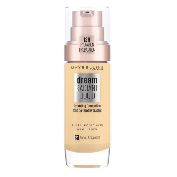 Maybelline New York Dream Radiant Liquid 21 tekoči puder v odtenku Nude 30 ml