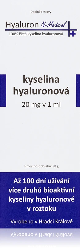 N-Medical hialurono rūgšties maisto papildo lašai sausai ir dehidratuotai odai