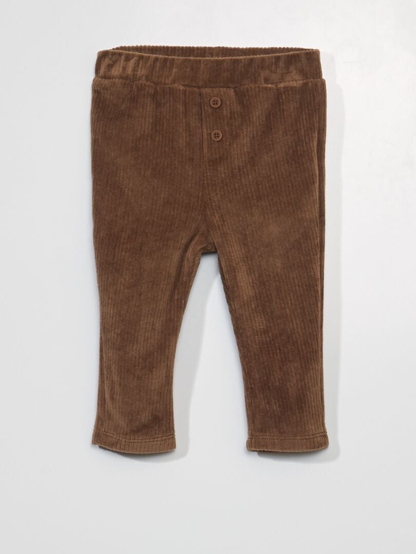 Effen corduroy broek - ORANJE