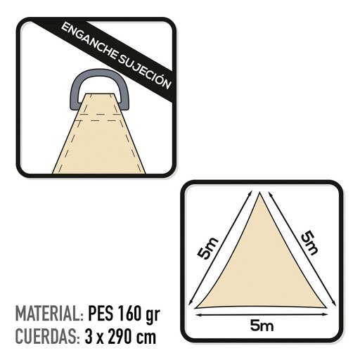 Toldo Sombreo Triangular Aktive Garden