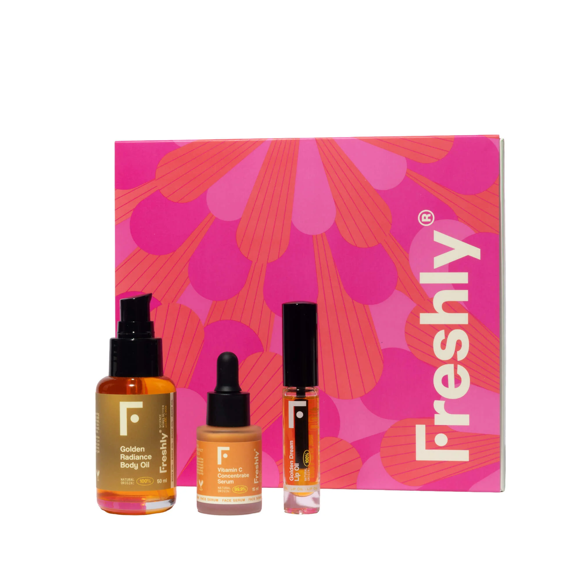 Corpo Cofanetto Vitamin C & Hydration Essentials - Cofanetti Viso e Corpo, Olio elasticizzante antismagliature, Siero viso illuminante, Gloss, Balsamo Labbra