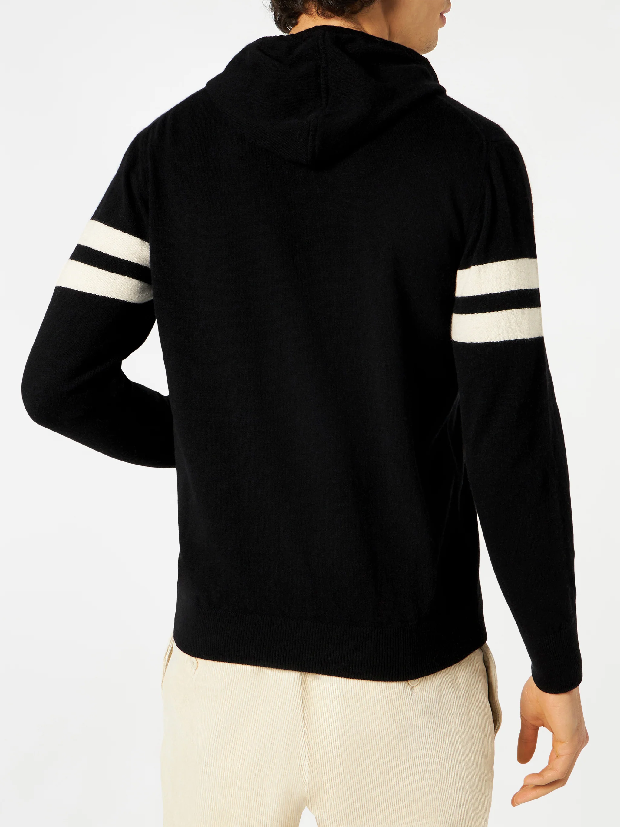 Pull à capuche en mélange de cachemire