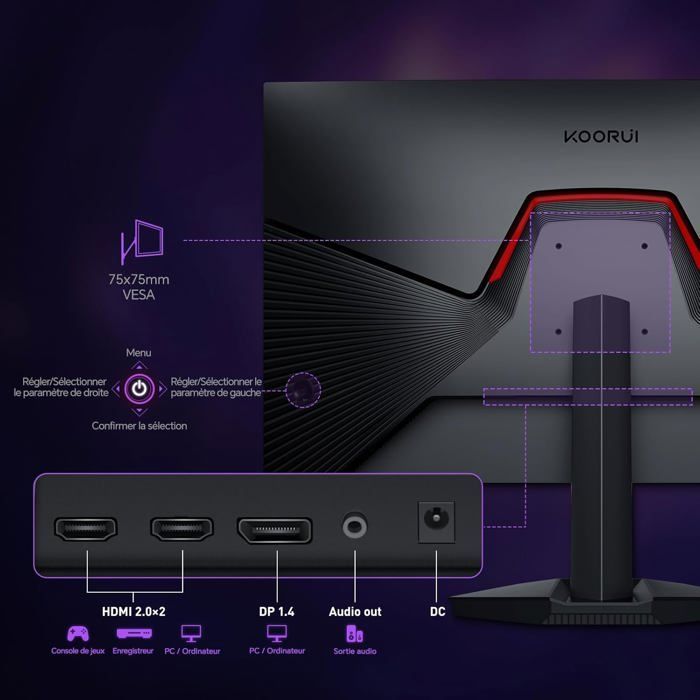 Ecran PC Gamer - ETHNICS ORIGINS - 27 pouces - Fast IPS QHD 2560x1440 - 200Hz - 1ms GTG