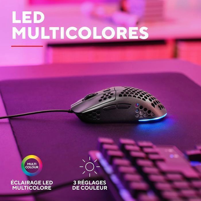 Souris Gaming Ultra Légère - Trust Gaming  - GXT 928 Helox - Capteur Haute Précision - RGB - FPS & eSports