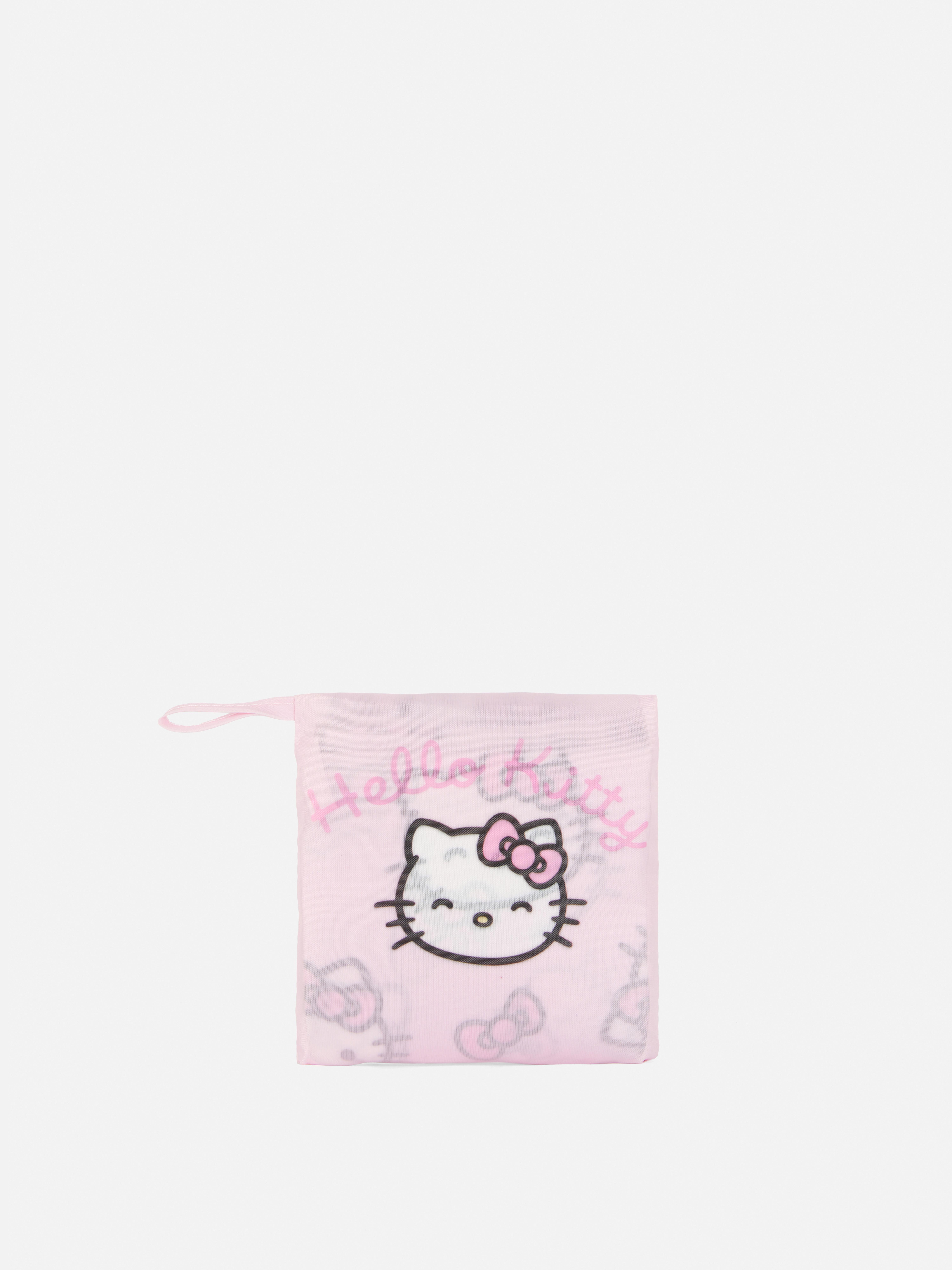 Geantă pliabilă Hello Kitty. O geantă drăguță cu model Hello Kitty, care poate fi pliată pentru depozitare ușoară.