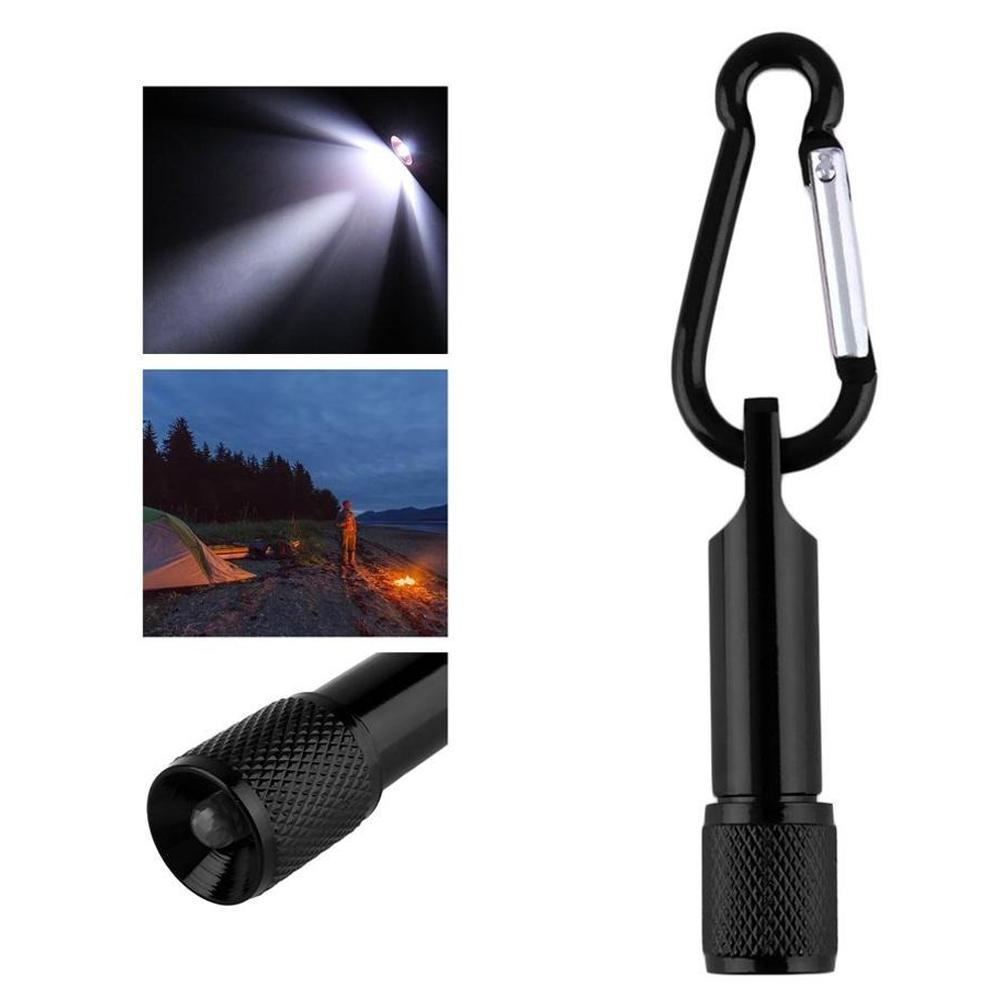 Mini Pocket LED-lys nøkkelring lommelykt utendørs vanntett bærbar campinglampe lykt bruk knappbatteri lommelykt lommelykt