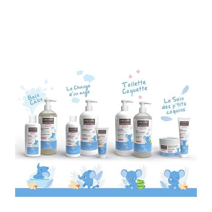 Cattier Biologische Babyreinigingsmelk 500 ml — Milde reinigingsmelk met zoete amandelolie