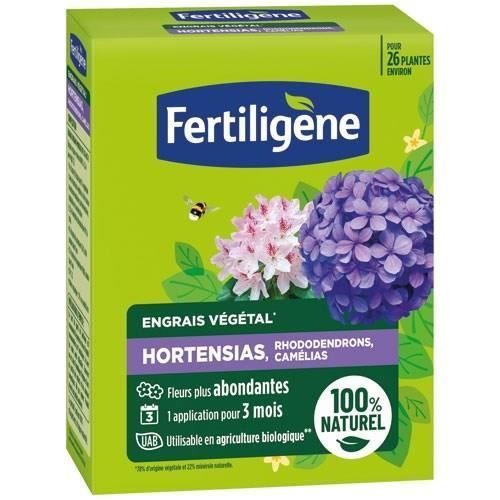 Fertilizante para hortensias, rododendros y camelias - FERTILIGENE - 100% natural - UAB - Caja de 650 g
