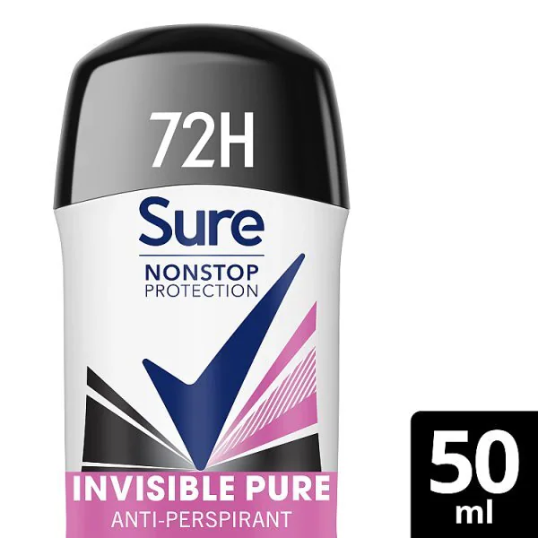 Sure Non Stop Invisible Pure Stick 50ml