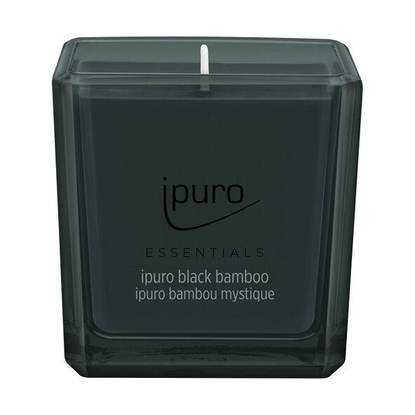 Duftkerze ESSENTIALS black bamboo, 6er Set