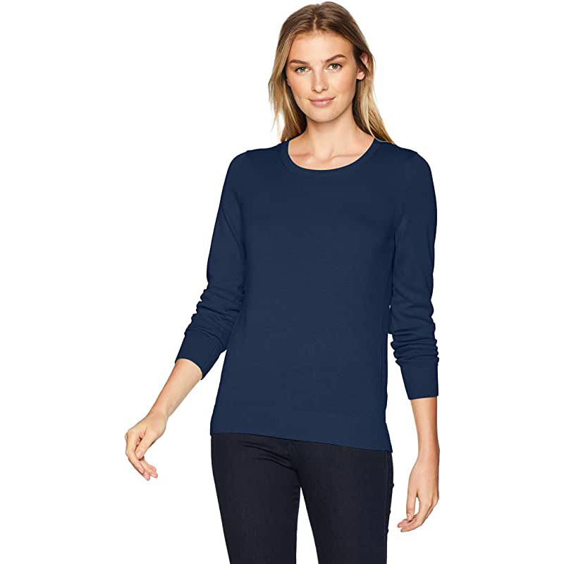 Pull léger à col rond Essentials pour femme