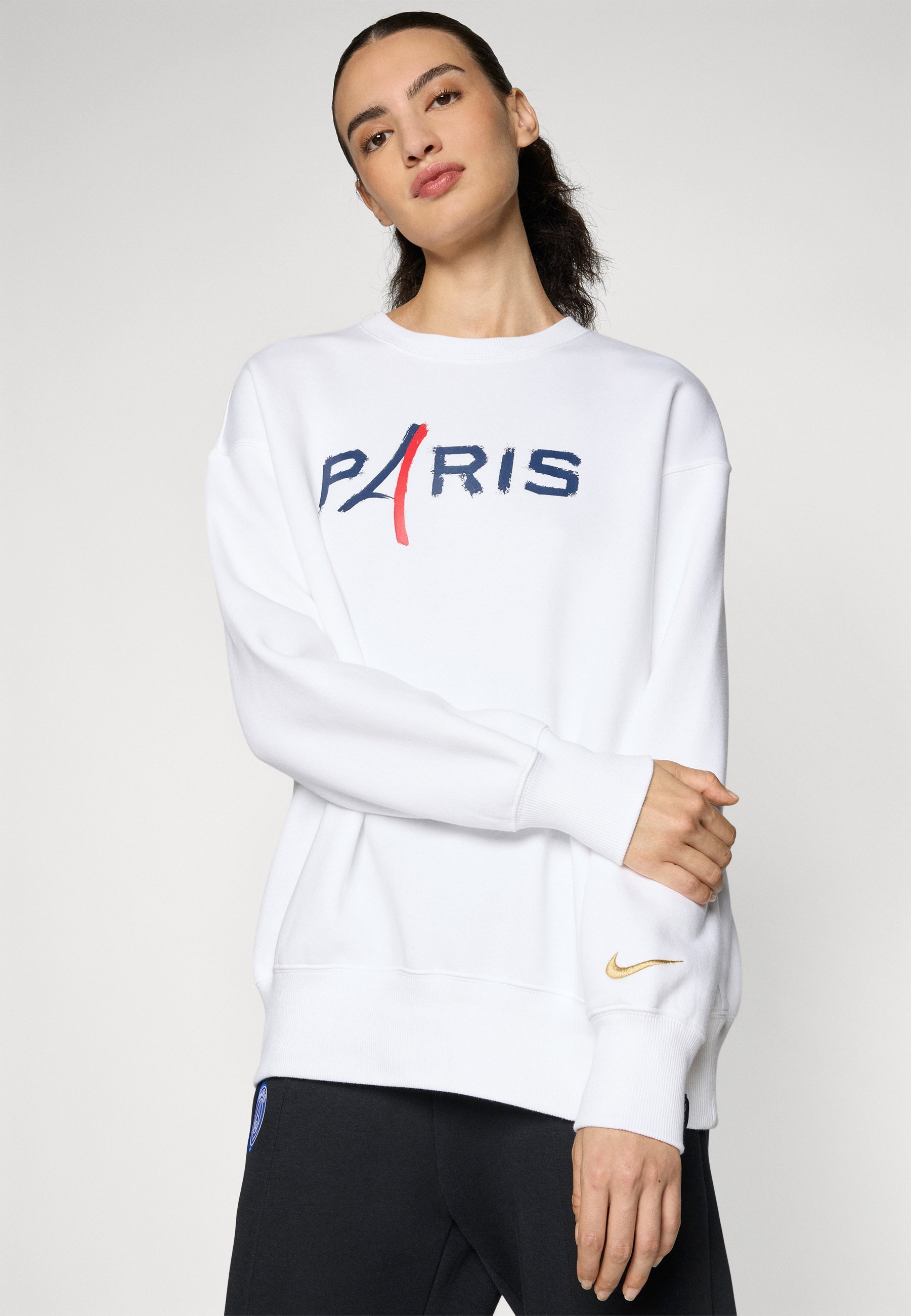 Nike Performance PARIS SAINT-GERMAIN PHOENIX FLEECE - Clubwear - weiß/metallic goldfarben