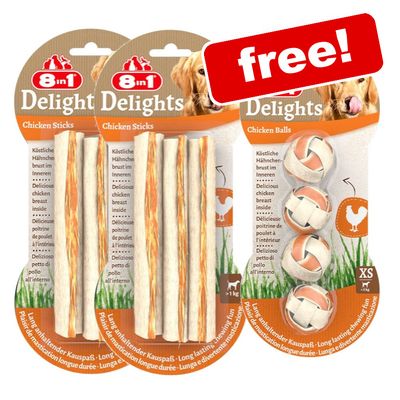 8in1 Delights Hundesnacks + 8in1 Delights Hundebälle – Snackfrei!*