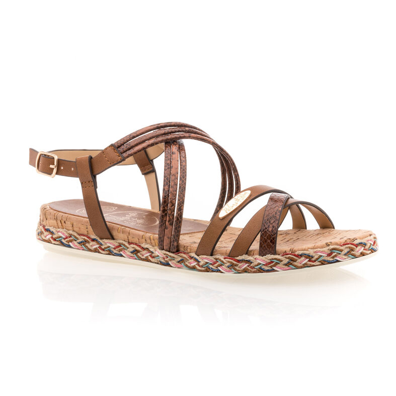 Sandalias marrones para mujer / Zapatos de punta abierta
