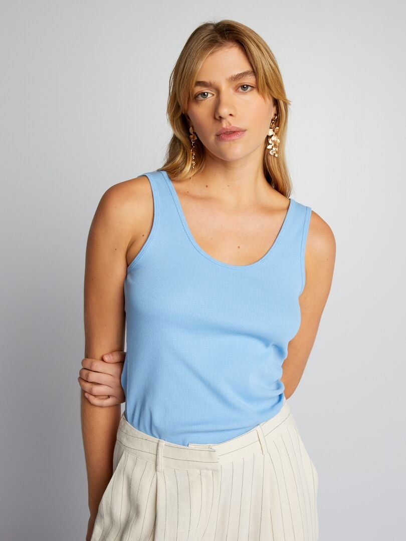 Mouwloos tanktopje - BLAUW