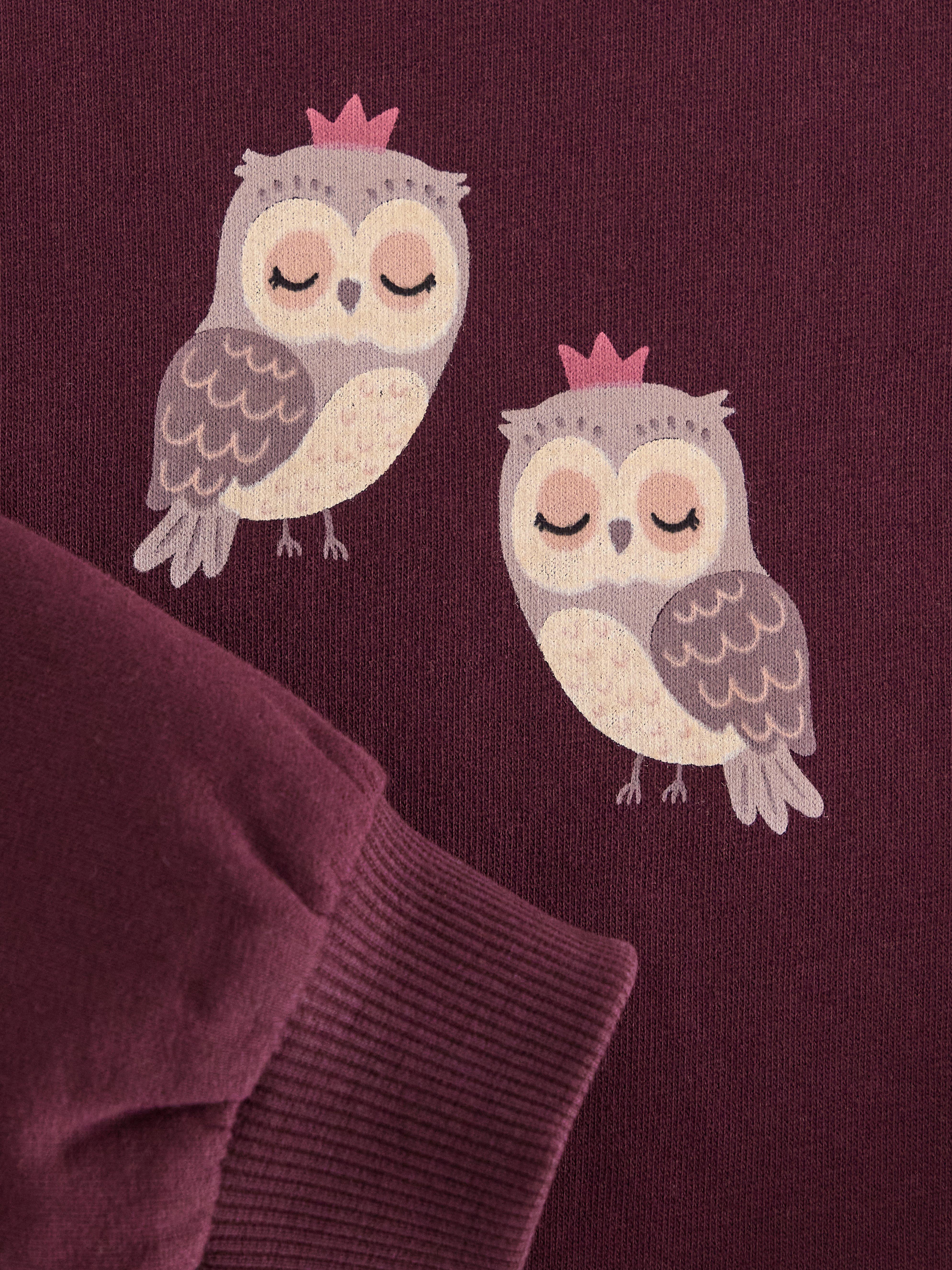 Sweatshirt med borstad insida Dark Lilac