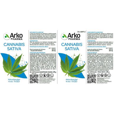 Arkocaps Hermoston lisäravinne Cannabis Sativa 45 kapselia 45 kapselia