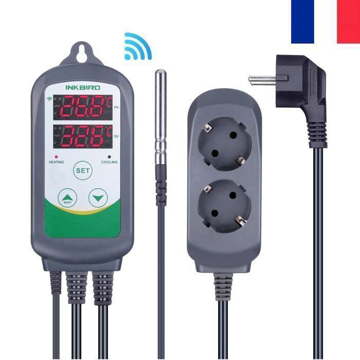 Termostato inteligente WIFI INKBIRD ITC-308-WIFI Controlador de temperatura para calefacción y refrigeración con control por aplicación y sonda