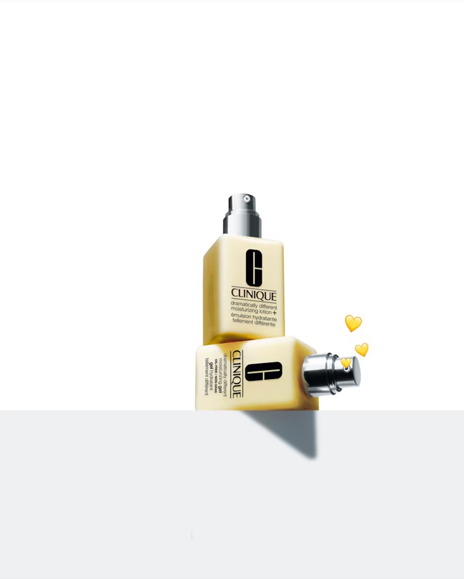 CLINIQUE DRAMATICALLY DIFFERENT™ CREMĂ GEL HIDRATANTĂ DE ZI ȘI NOAPTE FĂRĂ ULEI - TEN MIXT SAU GRAS - SISTEM ÎN 3 PAȘI