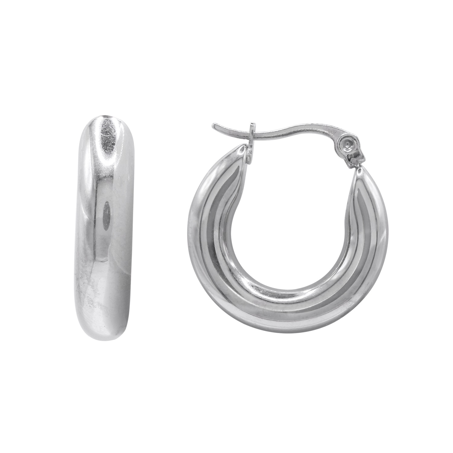 Heideman Boucles d'oreilles Aasele couleur argentée polie