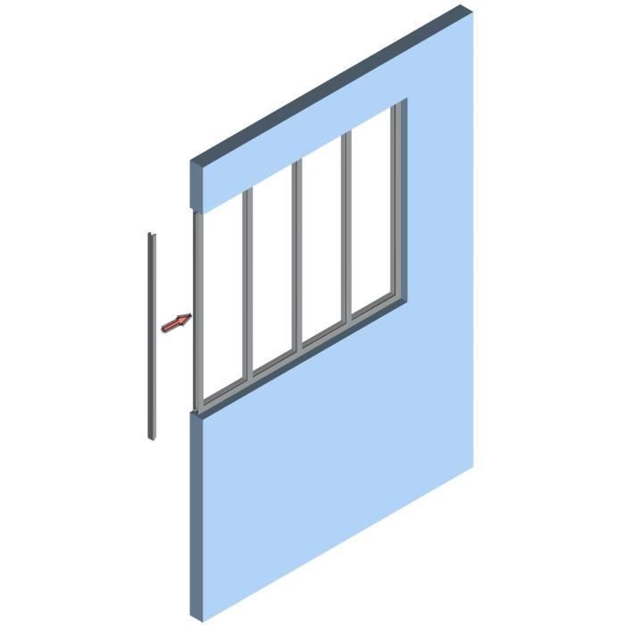 Poste final OPTIMUM para toldo, preto - 108 cm