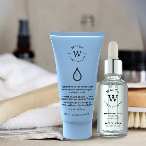 WARDA Aceite Hidratante con Ácido Hialurónico 30ml + Sérum
