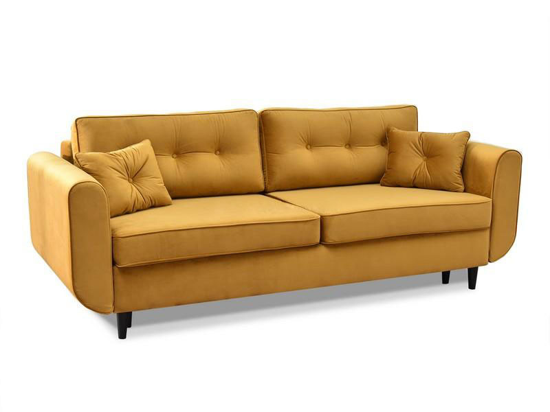 Sofa Blink Miodowy Welur, Podstawa Czarny