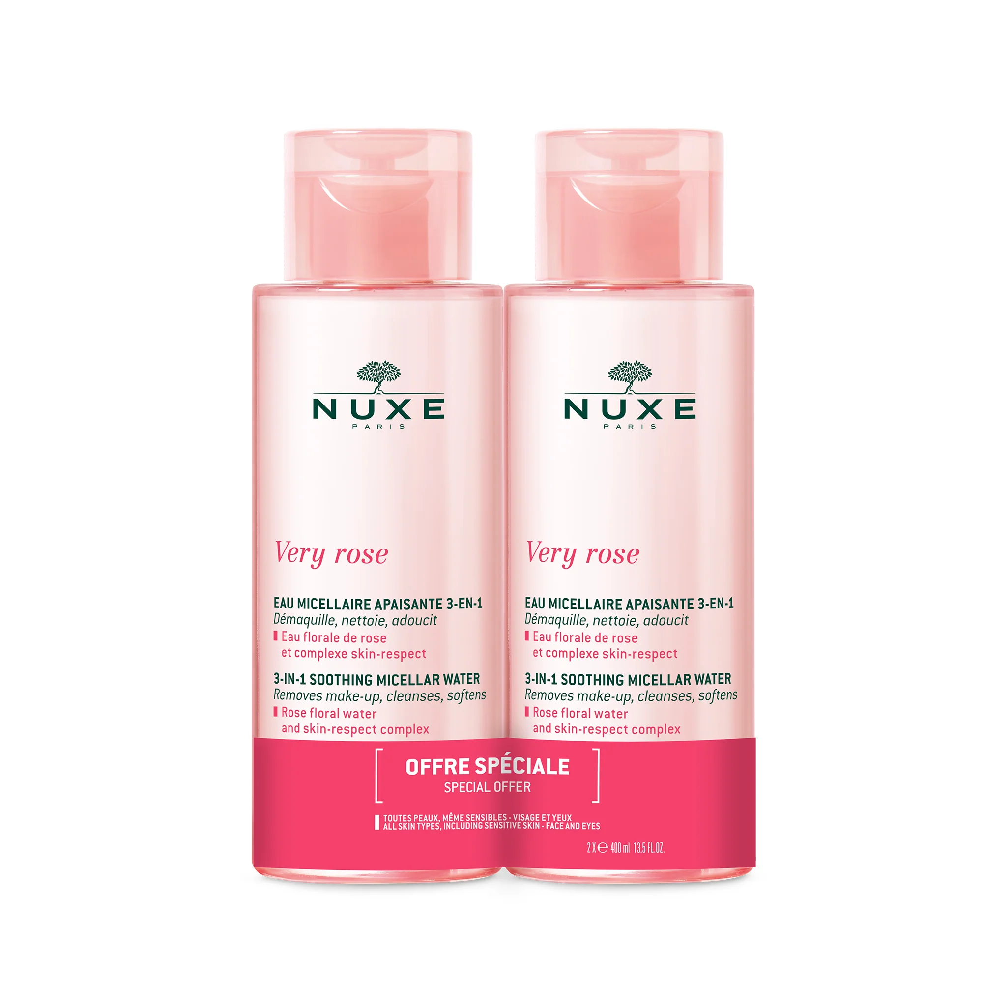 Very Rose Duo Acqua Micellare Lenitiva 3 In 1 - Acqua detergente viso